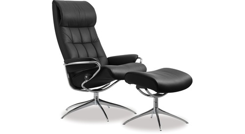 Stressless® London Leather Recliner - High Back/Star Base Stressless® London Leather Recliner - High Back/Star Base